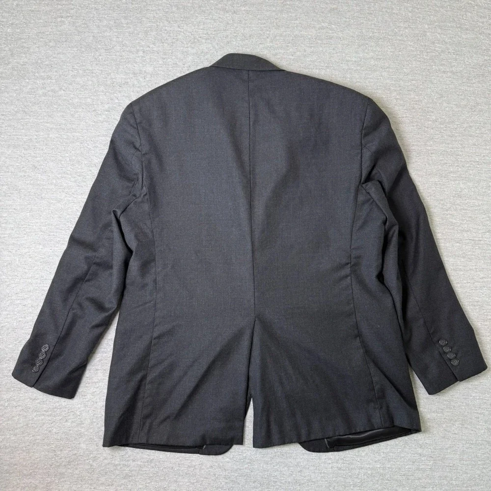 Tasso Elba Men's Sport Coat Blazer Size 40S Black / Dark Charcoal Wool Macy's